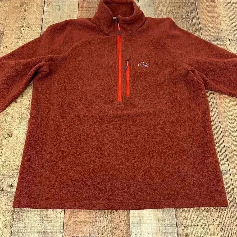 LL Bean Quarter Zipper Fleece Pullover